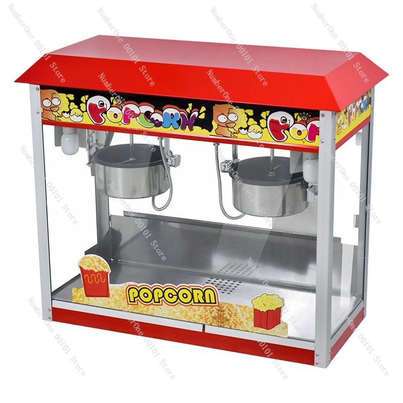 Commercial Popcorn Machine - Ticari Patlamış Mısır Makinesi Çift Hazneli