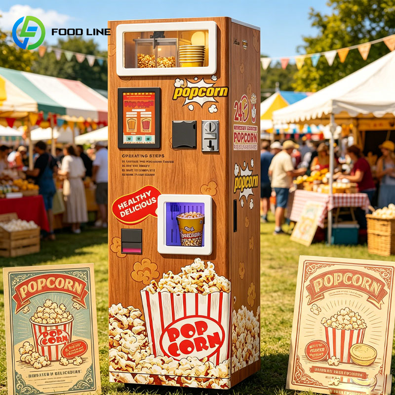 Commercial Popcorn Machine - Patlamış Mısır Otomatı Ticari Akıllı Self