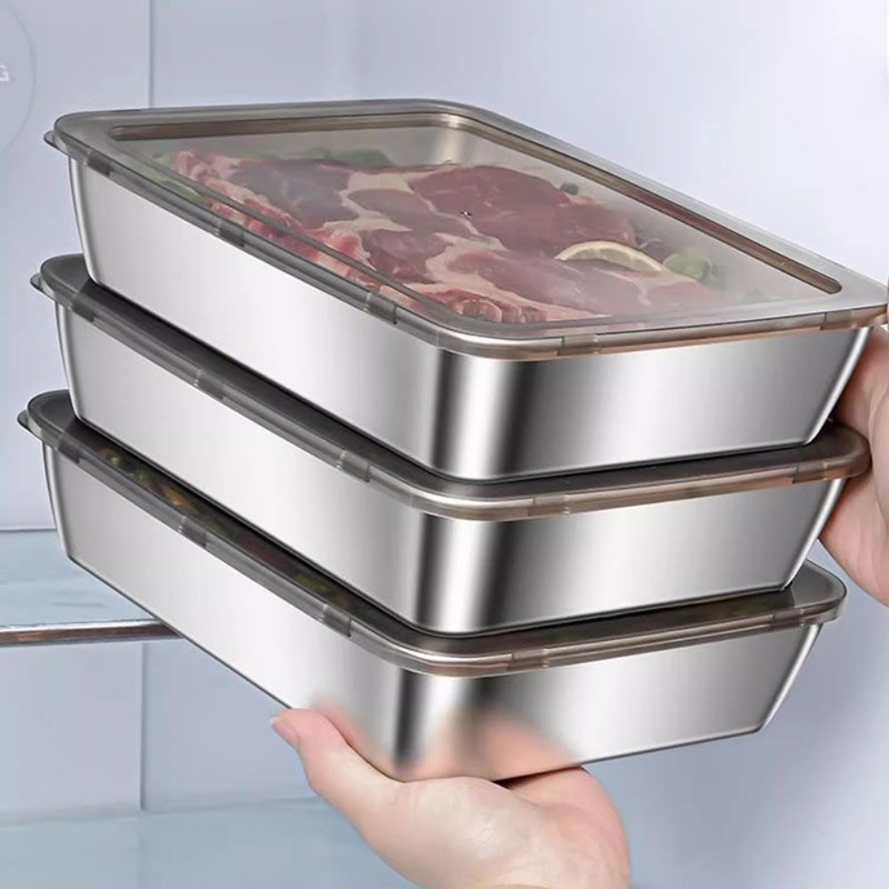 Commercial Kitchen Organization - Gıda Sınıfı Paslanmaz Çelik Kapaklı Servis