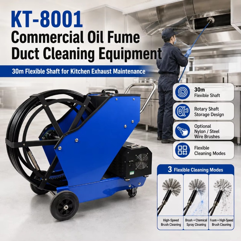 Commercial Kitchen Exhaust Cleaning - KT-8001 Ticari Yağ Dumanı Kanalı Temizleme