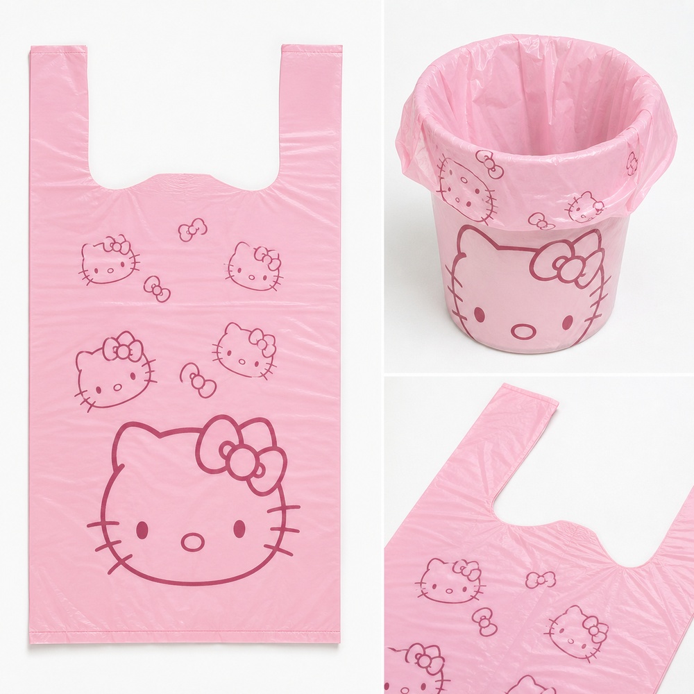 Pembe Karikatür Kedi Baskılı Y - Commercial Kitchen Bin incelemesi ve fiyatı