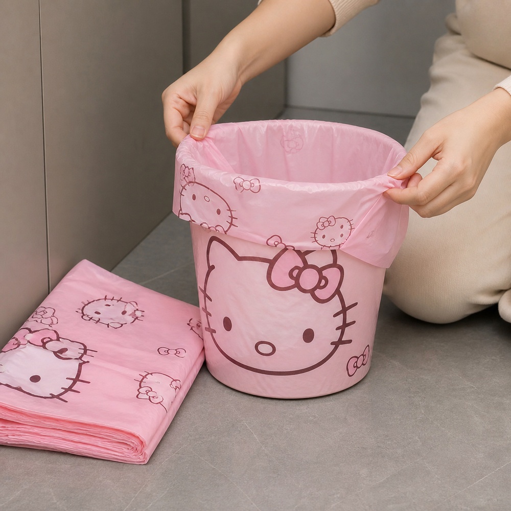 Pembe Karikatür Kedi Baskılı Y - Commercial Kitchen Bin incelemesi ve fiyatı